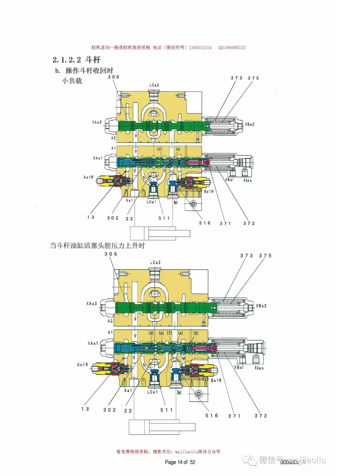 川崎液压系统kmx15ra主控阀液压系统挖机做动作时各个阀芯工作原理