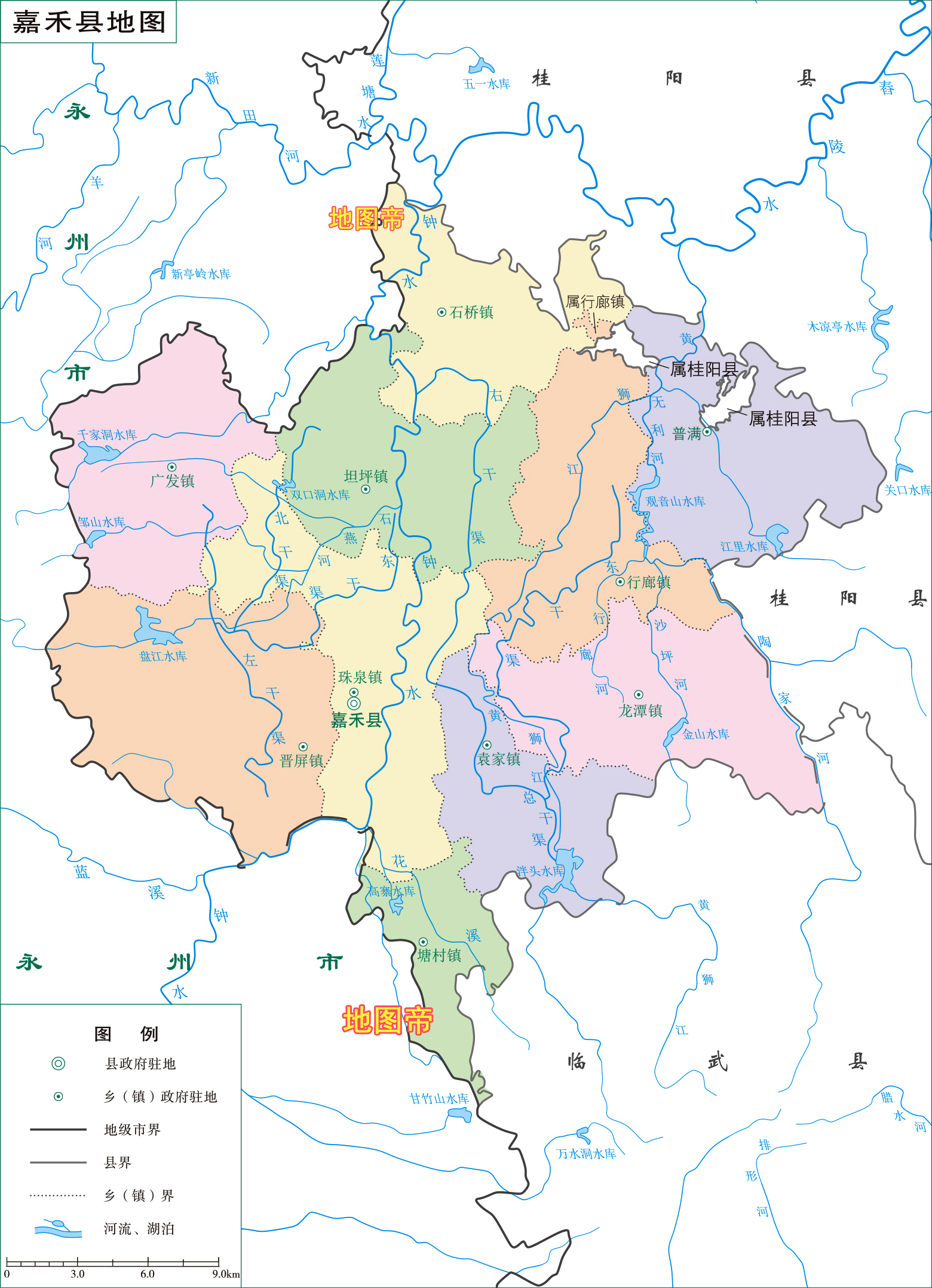 林中之城湖南郴州,11个县市区最新高清地图
