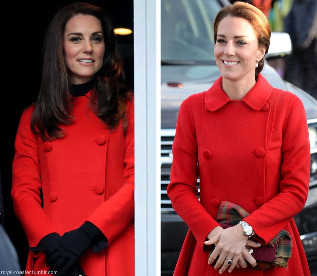 原創
            凱特王妃3穿這件1萬塊的娃娃領紅大衣，換雙鞋換個髮型又有了新意 時尚 第1張