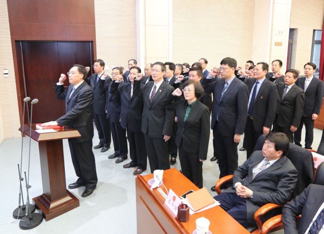 青田66名县政府新任命的国家工作人员进行集体宣誓-丽水频道