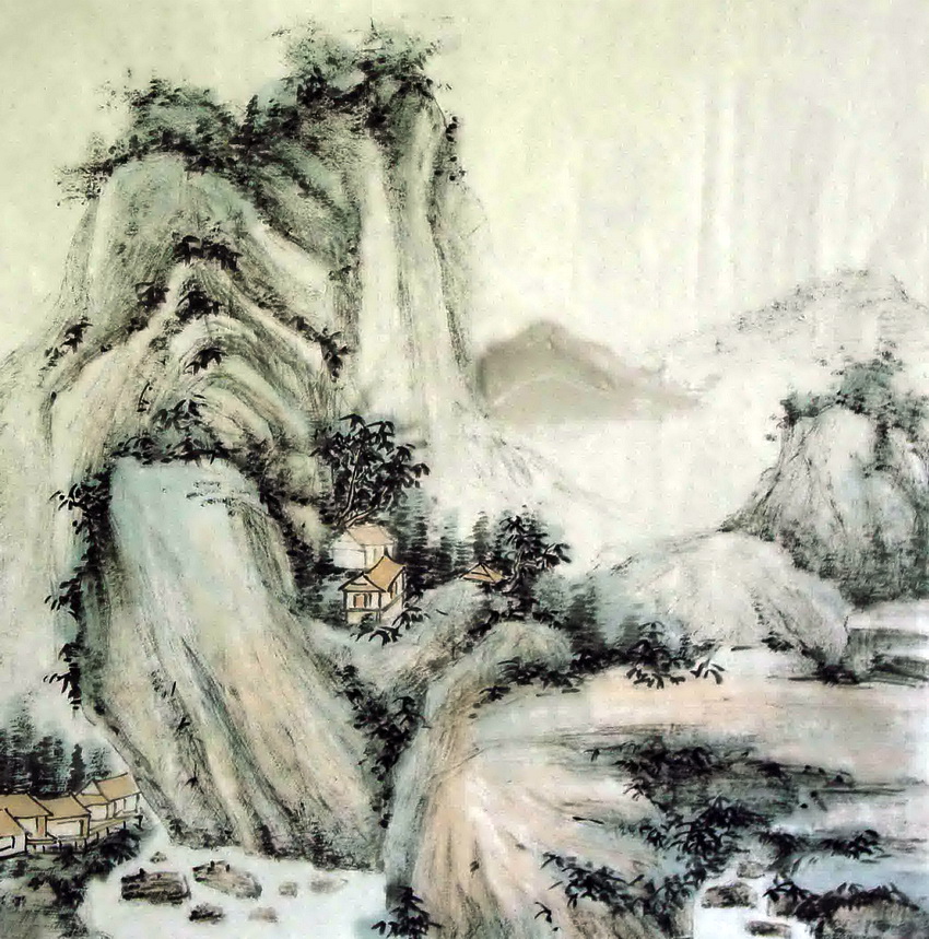 色静深松里 董金良国画作品:明远局部(纸本水墨) 满维起国画山水作品