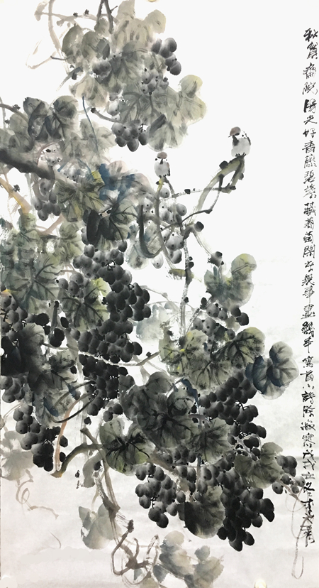 硕果飘香著名画家李文秀的笔下葡萄