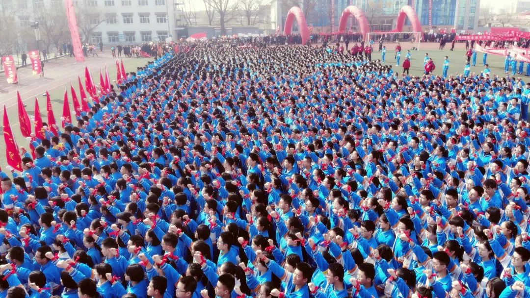 沙城中学隆重举行2019届高考百日誓师大会,场面超燃!