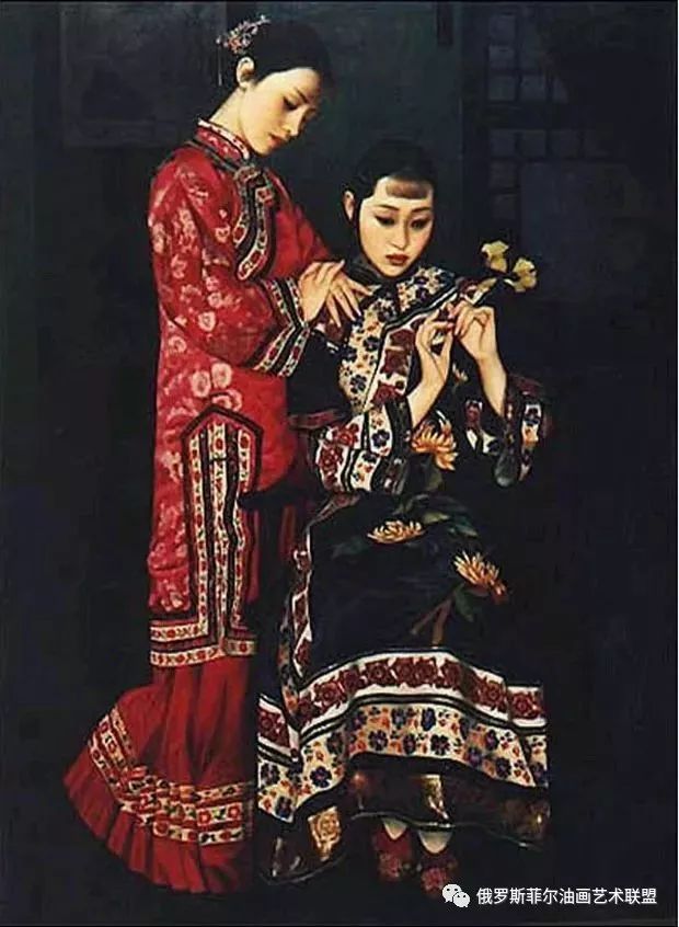 中国著名画家陈逸飞油画作品集二欣赏_仕女