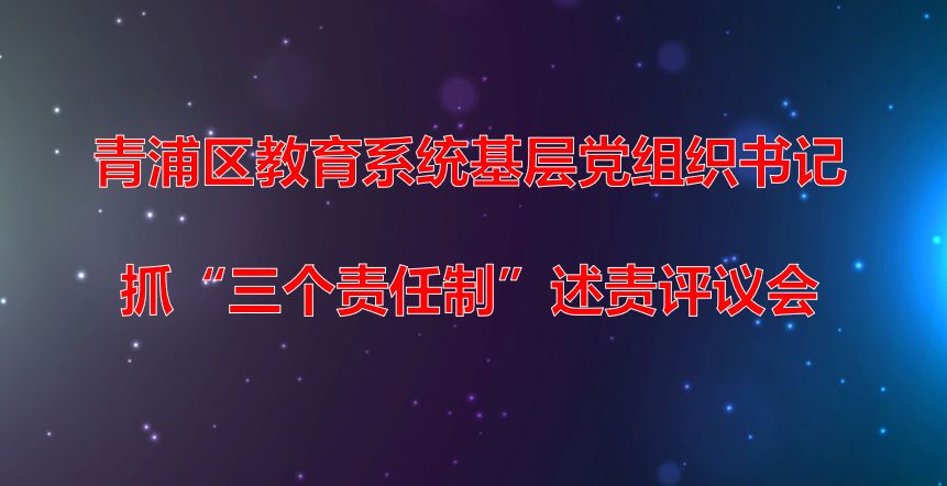 快讯 | 区教育局召开2018年度青浦区教育系统党