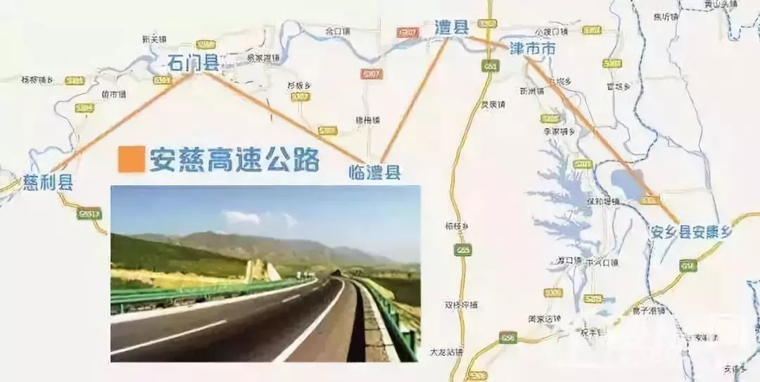 安慈高速路线示意图