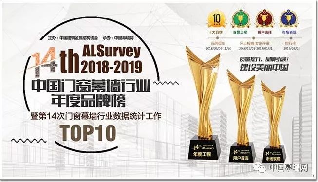 博鱼app官方网【颁奖】用数听说线届ALSurvey门窗幕墙行业首选品牌颁奖典礼