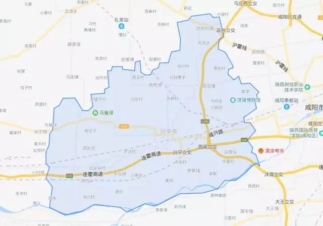 兴平市隶属于陕西省咸阳市,总面积496平方千米.