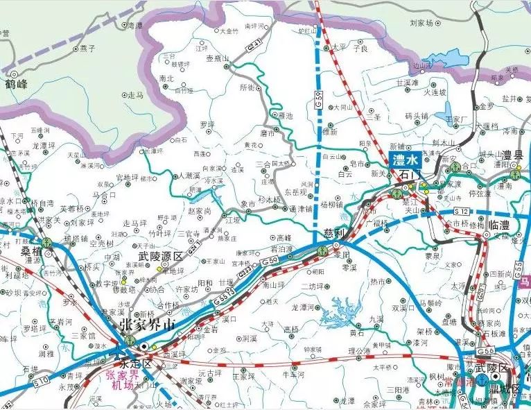 桑植人快看省交通厅发布最新交通规划图安张衡铁路桑植线路曝光