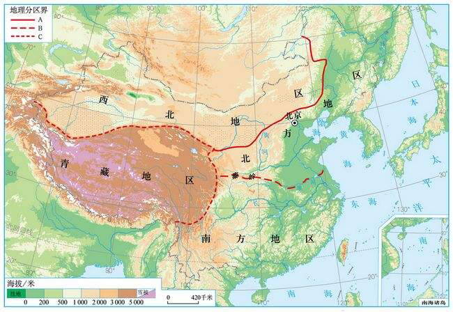 中国地理分为四个部分，中国四大地理区划是哪四个？