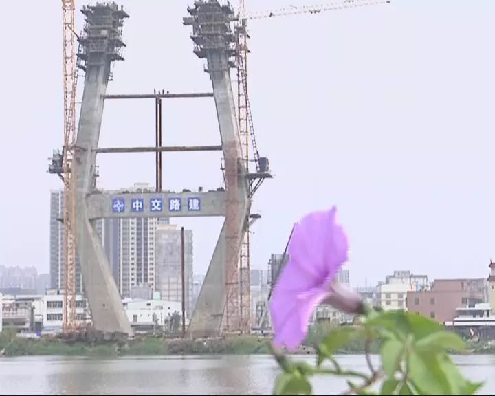 备受关注的揭惠高速市区连接线主要控制性工程揭阳大桥(即莲花特大桥)