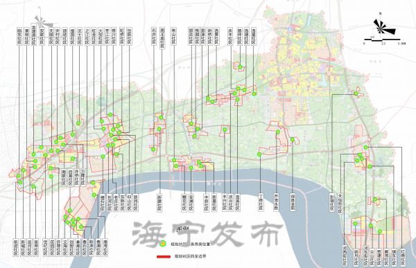 丁桥镇不新增社区;袁花镇新增1个社区,形成5个社区;尖山新区(黄湾镇)