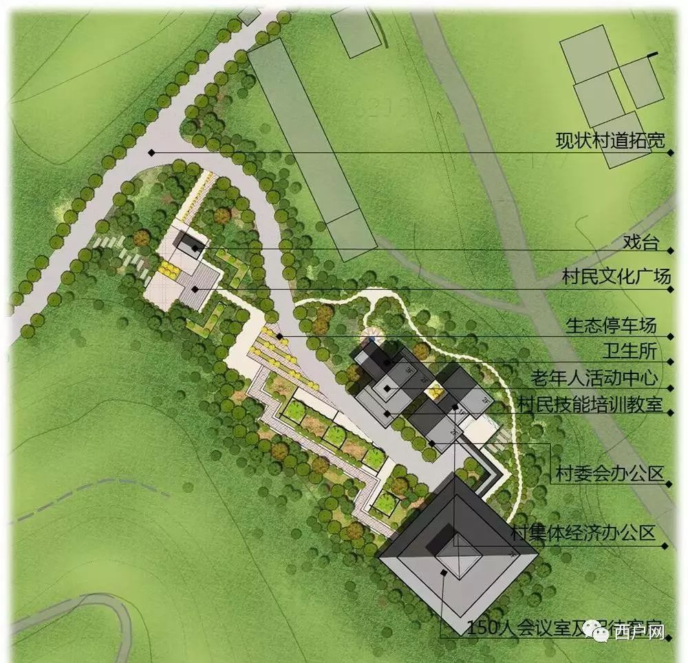 张龙村美丽乡村规划设计效果图张龙村位于周至县竹峪镇西南部,有杏树