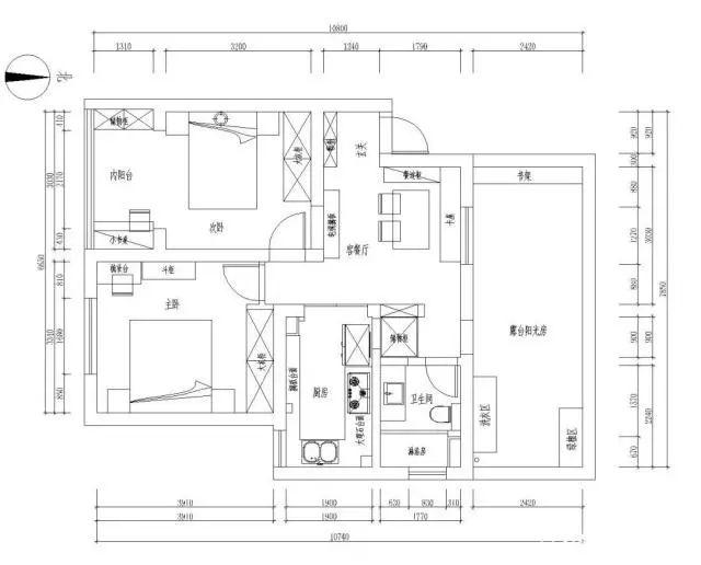 这个是我们家的平面图,可以看到的是户型基本方正,空间利用率也特别高