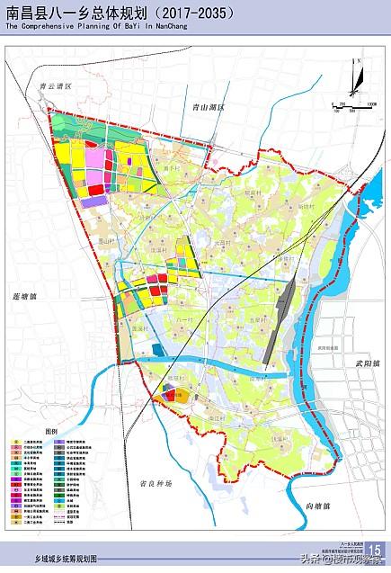 南昌县乡总规划20172035出炉打造一轴一带两心两片