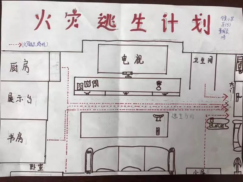 活动南开区寒假作业家庭火灾逃生疏散图展示开始了!