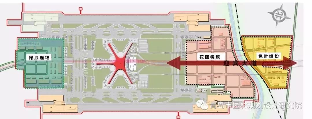 最美机场胶州胶东国际机场道路绿化景观设计新鲜出炉