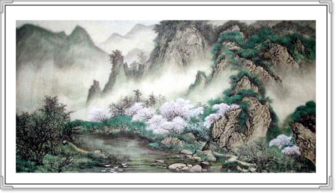 飘逸秀润中国画家张兆君山水画作品赏析