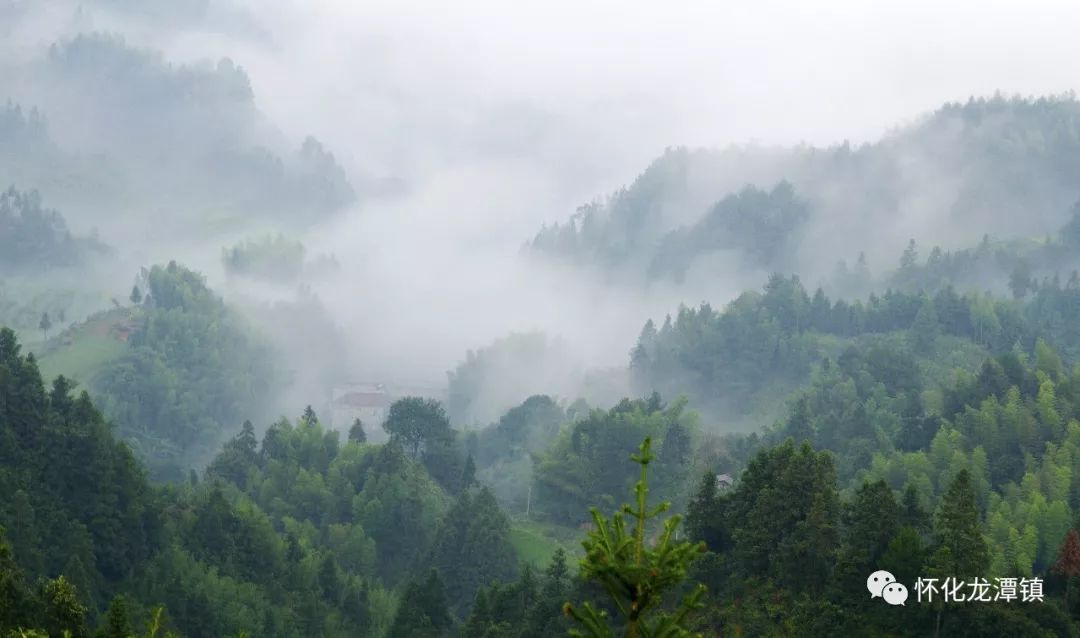 溆浦地蓝天白云碧水青山看龙潭山水云海奇观