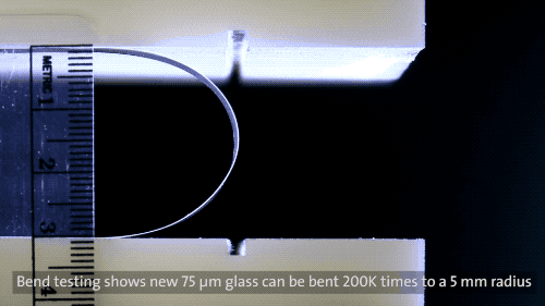苹果屏幕玻璃供应厂商康宁正在开发厚度仅0.1毫米的超薄柔性玻璃