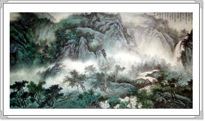 飘逸秀润中国画家张兆君山水画作品赏析