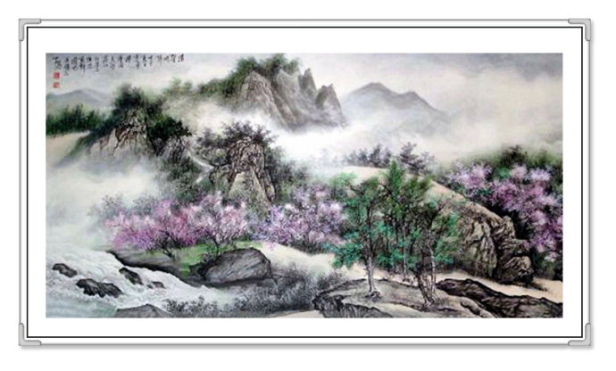 飘逸秀润中国画家张兆君山水画作品赏析