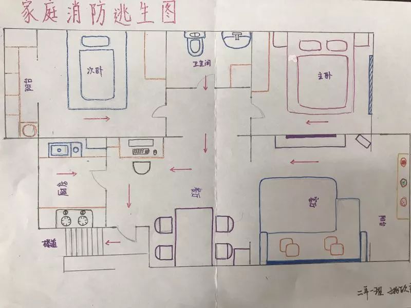 活动南开区寒假作业家庭火灾逃生疏散图展示开始了!