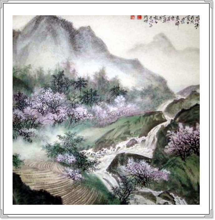 飘逸秀润中国画家张兆君山水画作品赏析