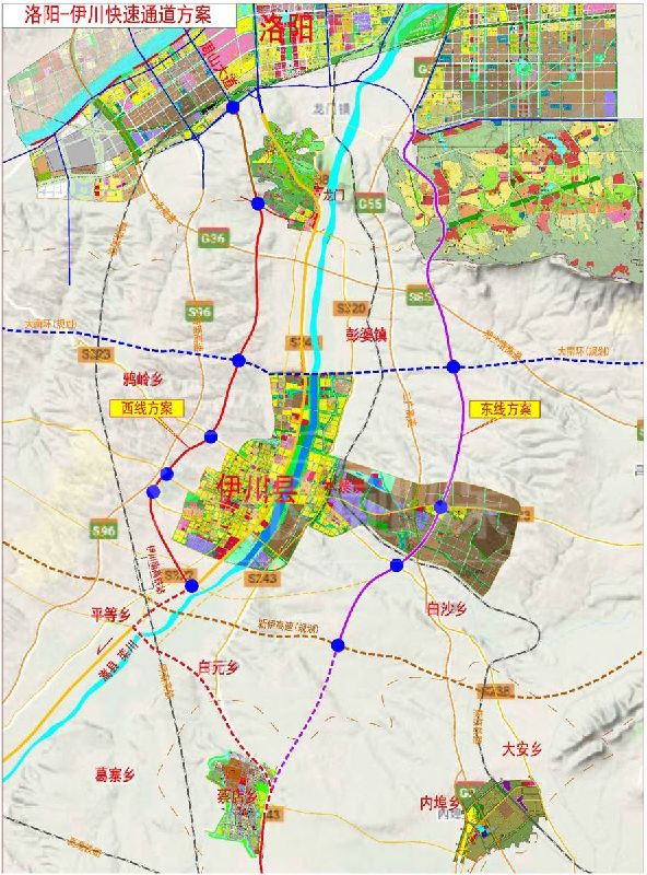 洛阳伊川快速通道东线规划设计方案出来了附效果图