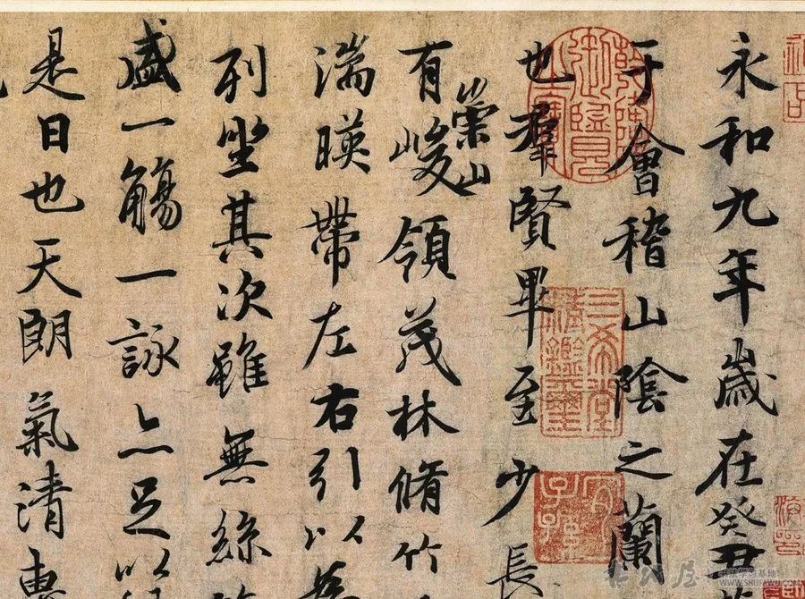 王羲之写的《兰亭序》流传至今,在东晋的时代,我们的汉字因为美育的