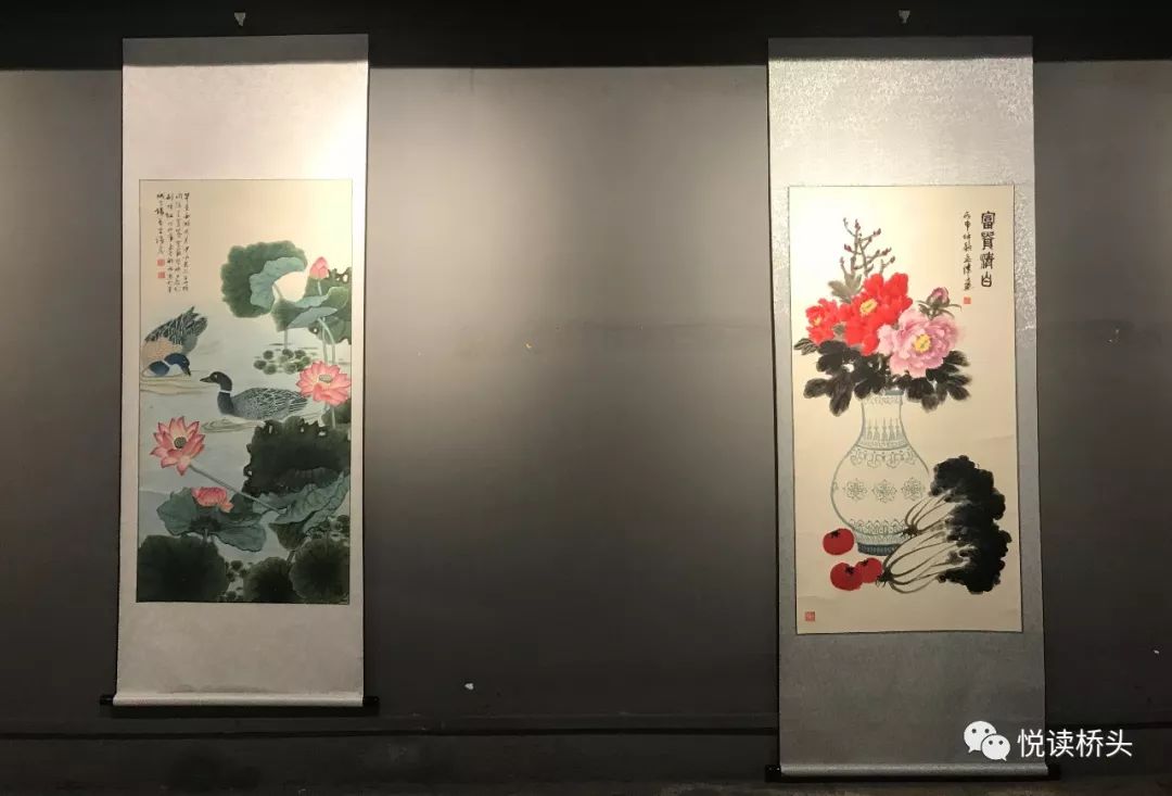 "翰墨铸情歌盛世,丹青妙笔颂党恩"——十友书画作品联展在桥头展出