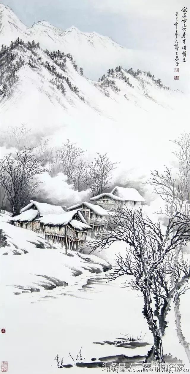 吴大恺雪域山水画欣赏(2)