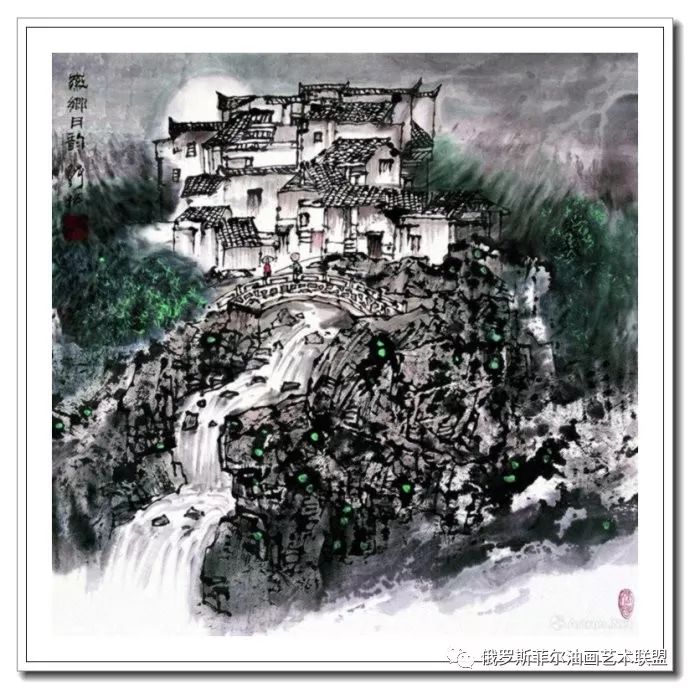 刚柔苍润中国画家张松江南山水画作品赏析