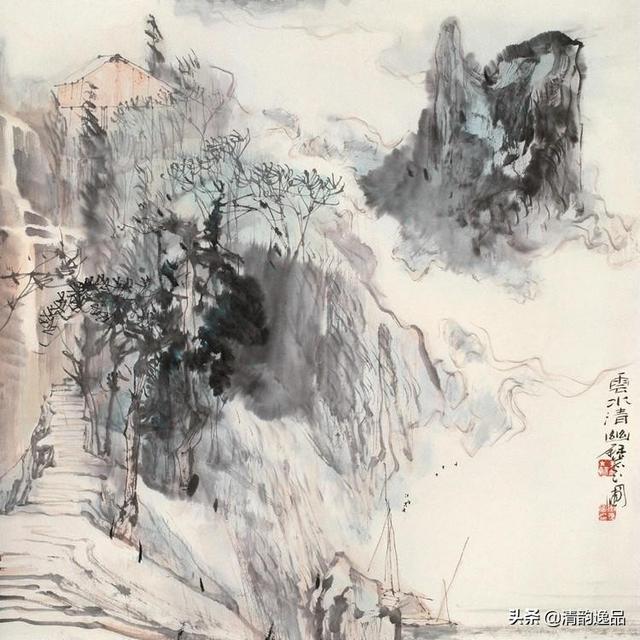 当代画家陈玉圃山水画欣赏