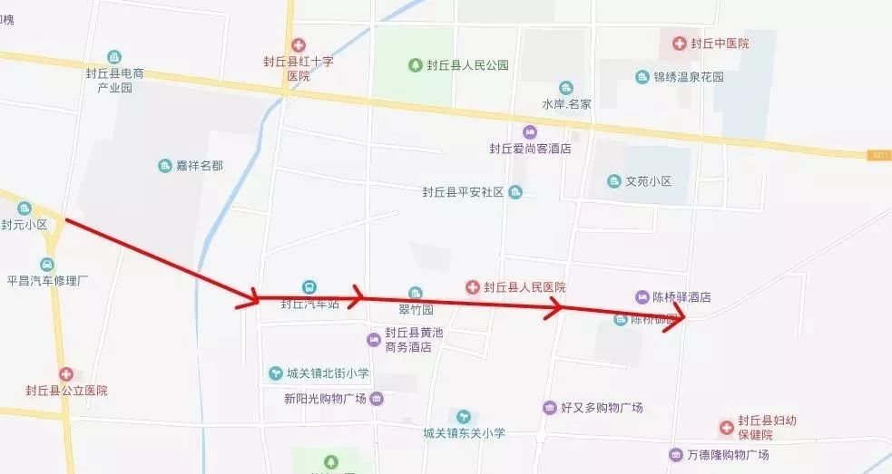 封丘人注意改建封路涉及黄池路北干道南北大街改建