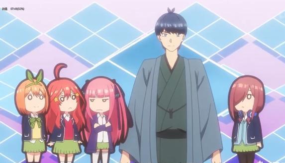 五等分的新娘:风太郎与四姐妹约会买衣服,二乃