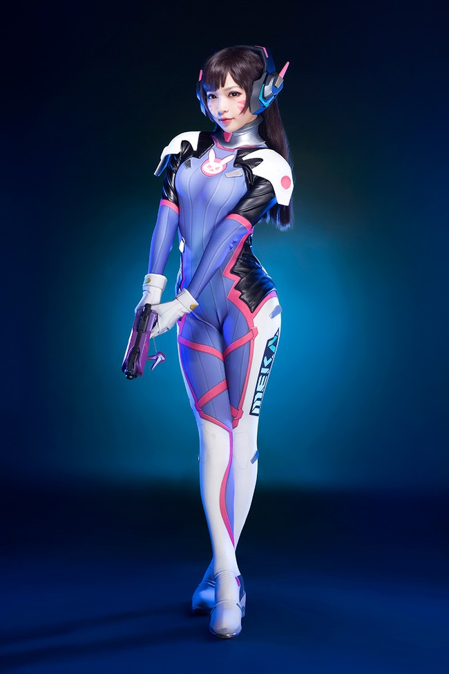 cos:连体衣守望先锋dva,坏蛋哪里跑?