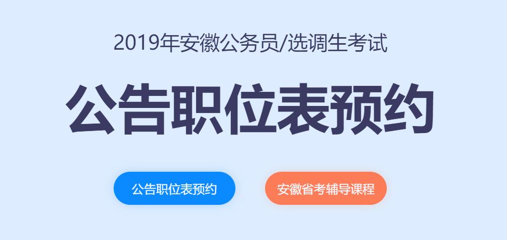 2019安徽阜阳市省考笔试什么时候开始?什么时