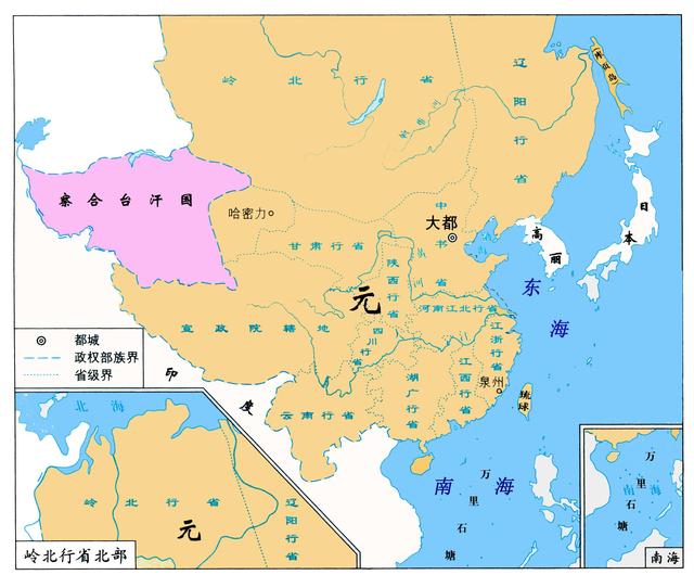 地图看中国犬牙交错的省级行政区划分及离海最远的地方