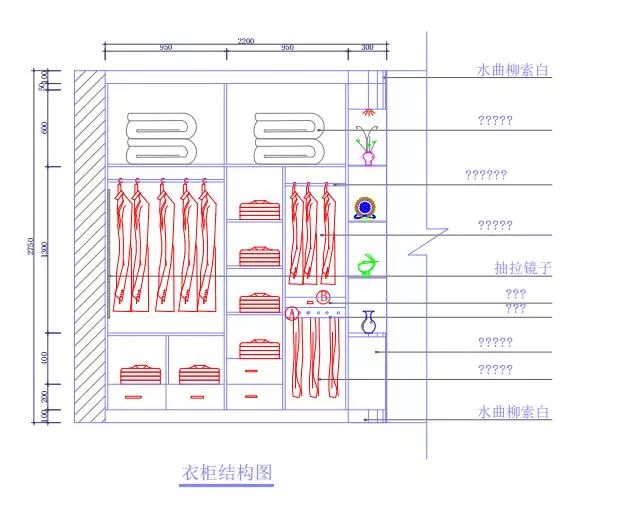 全屋实木衣柜设计图 内部配套结构,我先收藏了