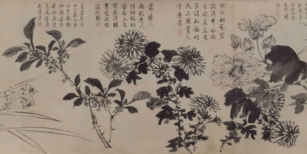 名画赏析明周之冕百花图卷