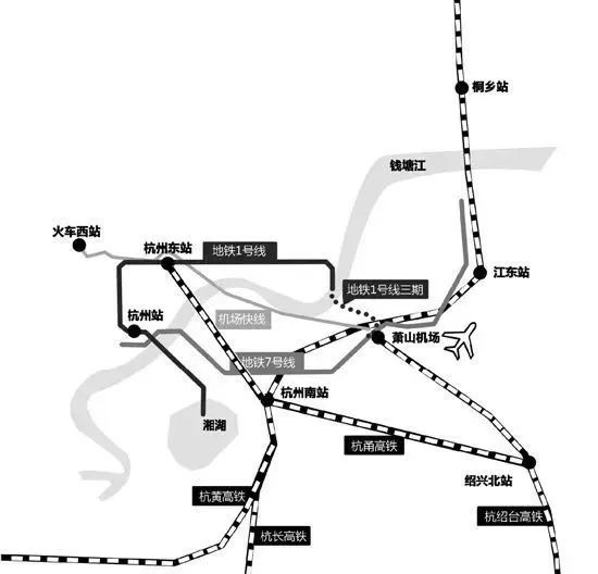 诸暨北接杭州11号线杭州至诸暨城际铁路《杭州市城市总体规划(2001-20