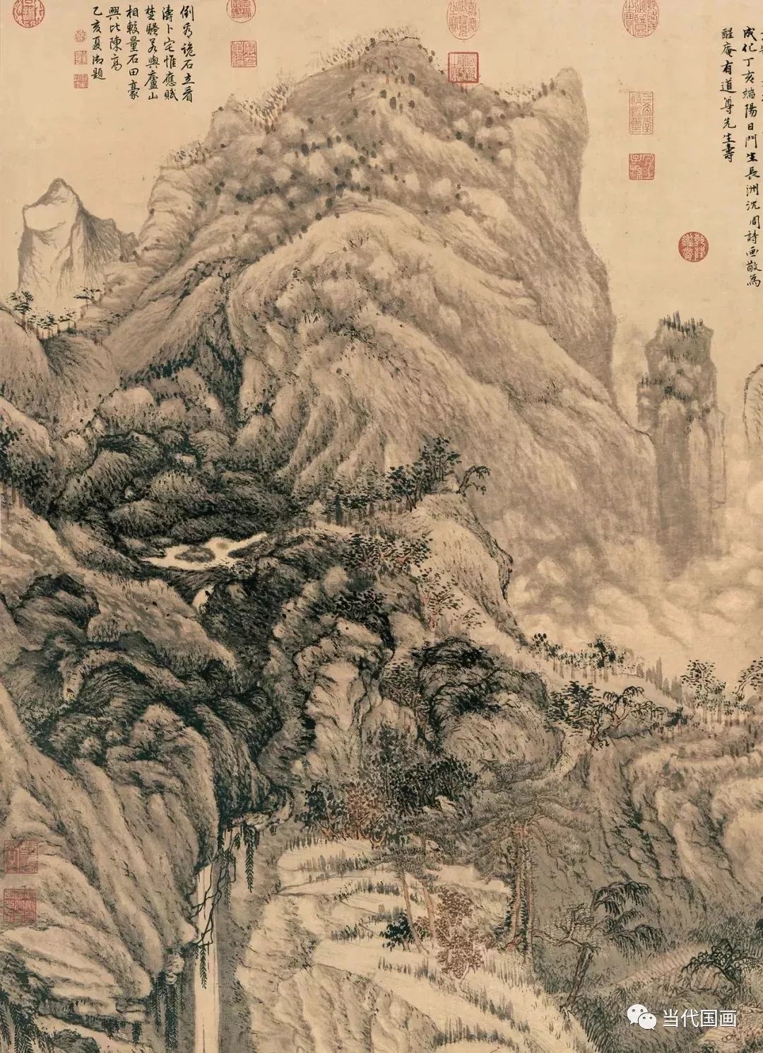 沈周《庐山高图》欣赏_作品