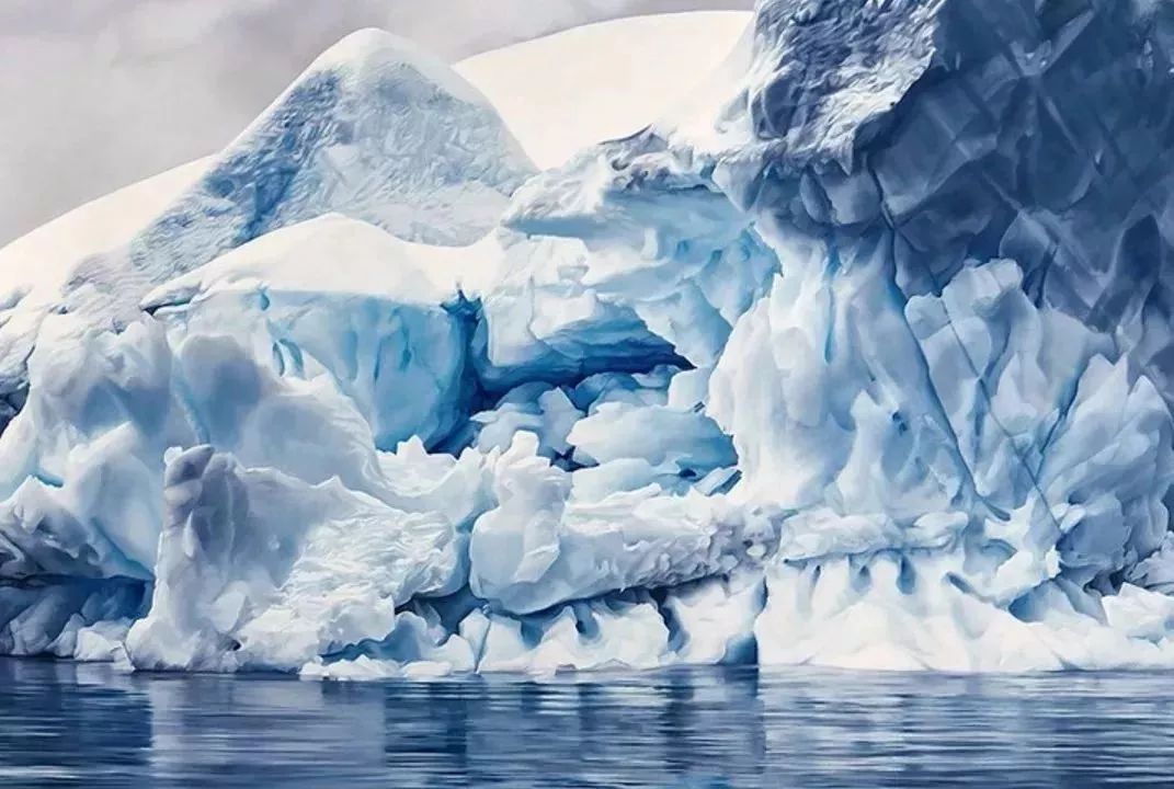 用手指画出冰山的奇景,她的作品令人惊艳!