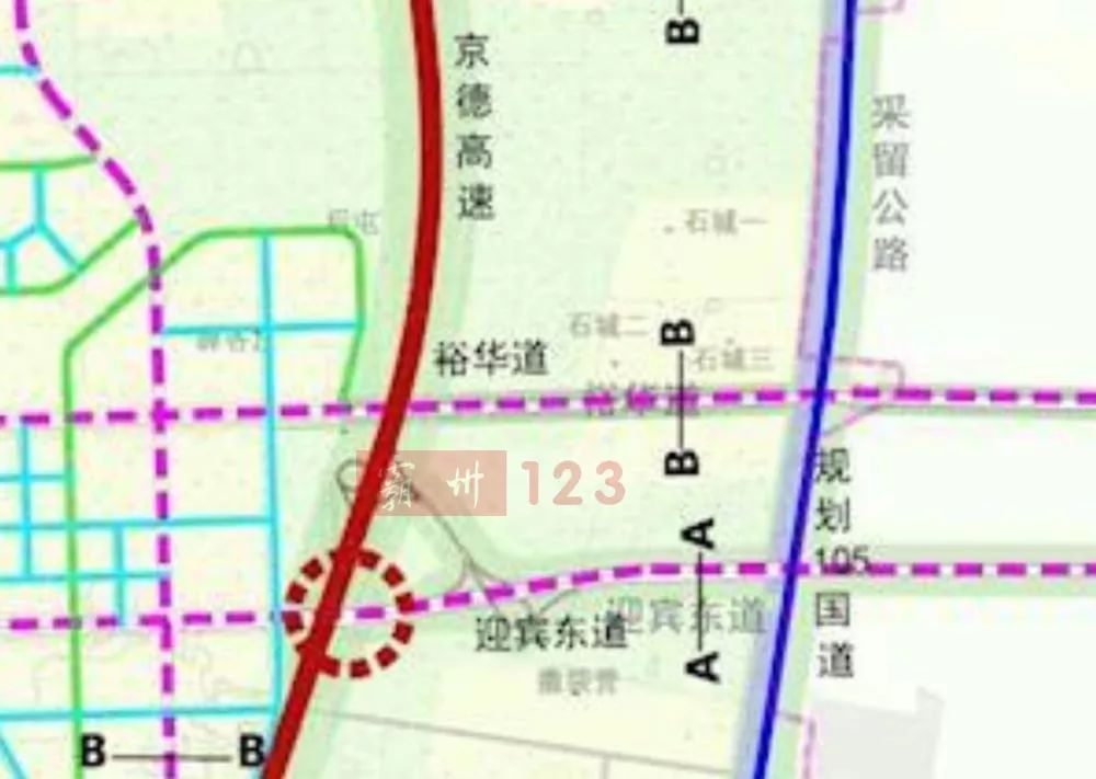 霸州太牛了105国道贯穿市区多条道路延伸经过多村东边新建高速口