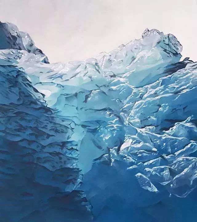 用手指画出冰山的奇景,她的作品令人惊艳!