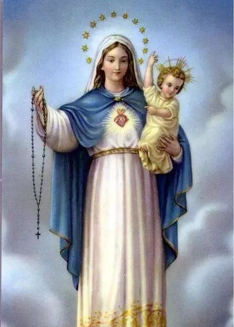 《玫瑰经》中的圣母玛利亚像