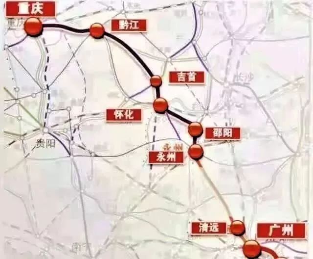 广清重(广清永)高铁预计线路