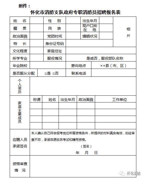 【关注】怀化市消防支队2019年政府专职消防员招录公告!