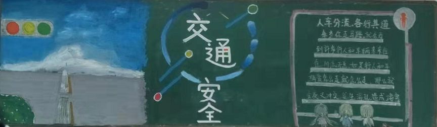 近日,高一年级开展了以"交通安全"为主题的黑板报评比活动,每个班级都